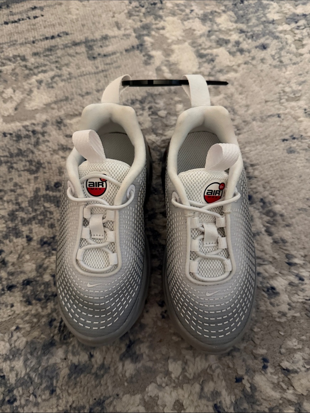 Nike Kids' Air Silver & White Sneakers